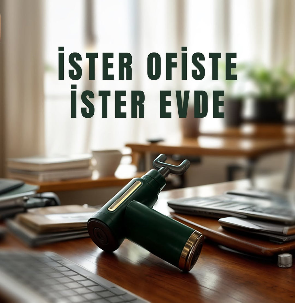 Darbeli Titreşimli Şarjlı Sporcu Masaj Tabancası Masaj Aleti Kas Rahatlatıcı Egzersiz Alet