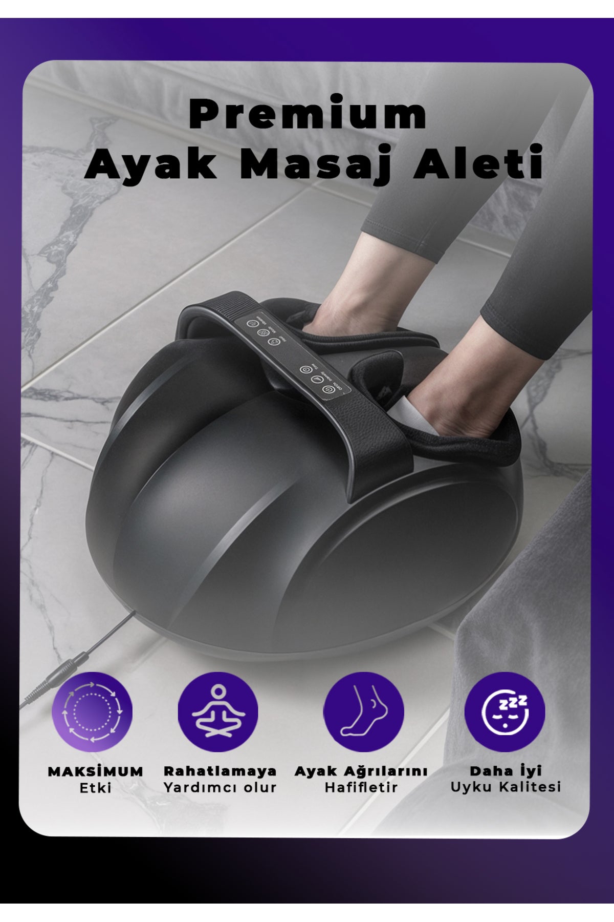 Premium Ayak Masaj Aleti İstasyonu Isıtmalı Yoğurmalı Vibrasyonlu | Profesyonel Ev Tipi