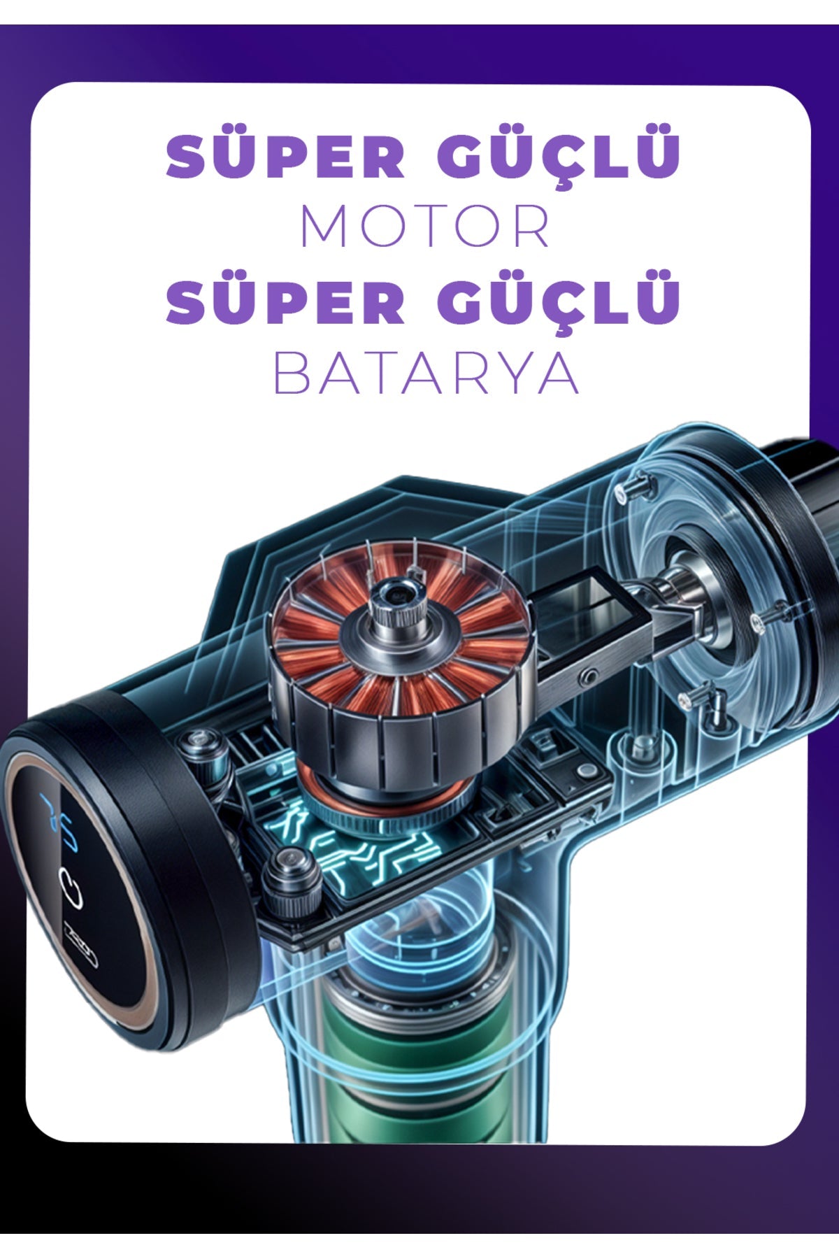 Darbeli Titreşimli Şarjlı Sporcu Masaj Tabancası Masaj Aleti Kas Rahatlatıcı Egzersiz Alet