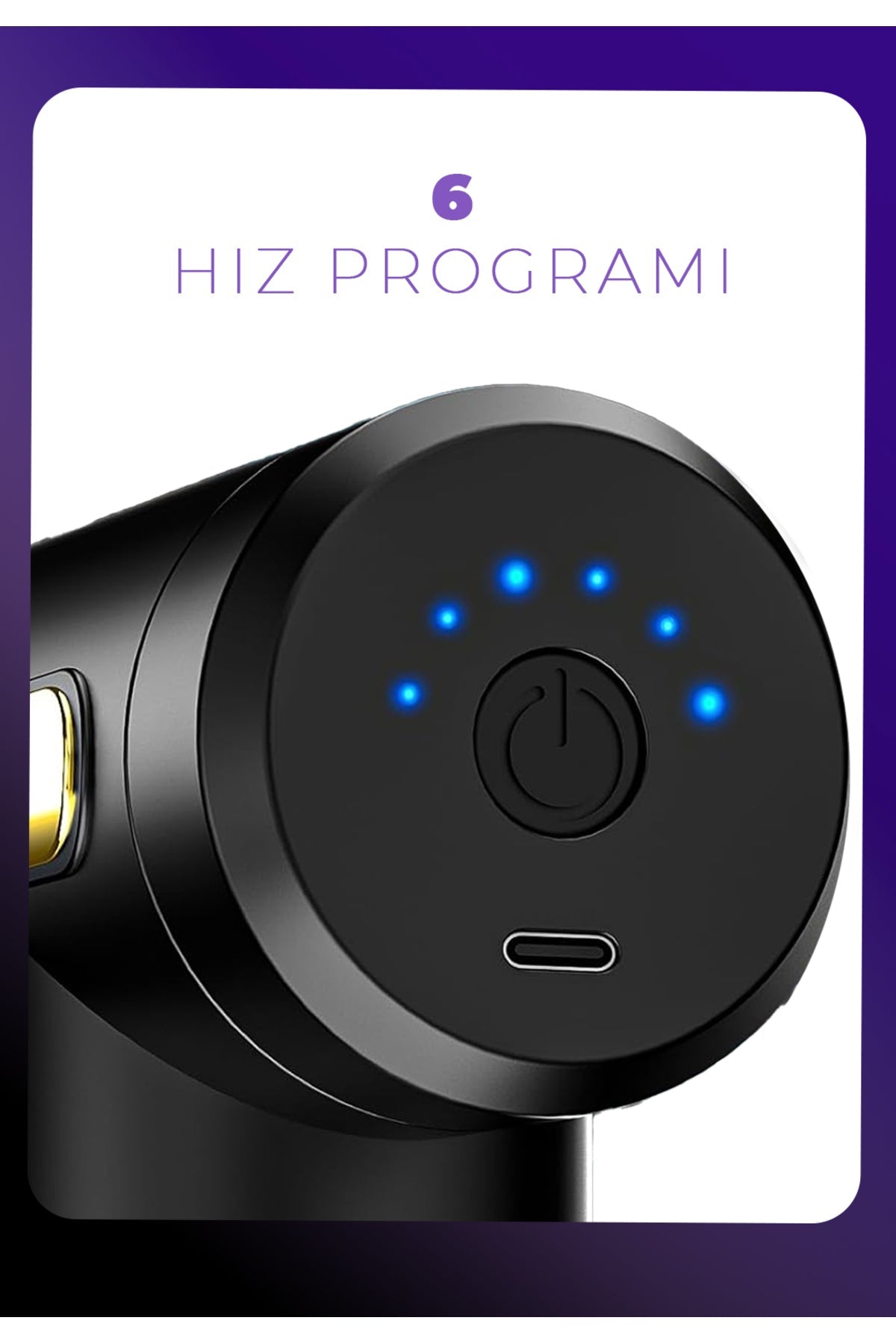 Darbeli Titreşimli Şarjlı Sporcu Masaj Tabancası Masaj Aleti Kas Rahatlatıcı Egzersiz Alet