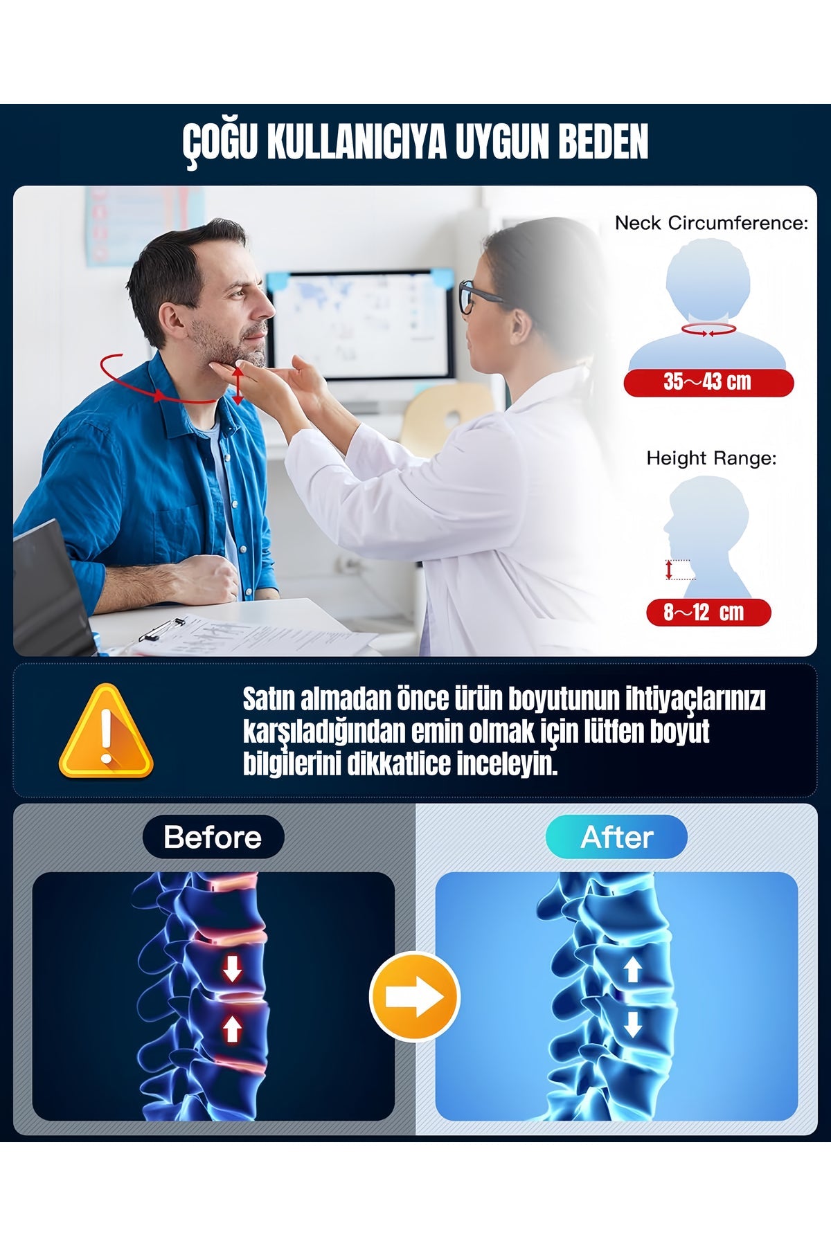 Boyun Traksiyon Cihazı, Boyun Fıtığı, Boyun Düzleşmesi, Boyun Tutulması, Boyun Ortopedik Destek